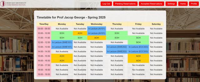 Student Office Hour Reservation Website