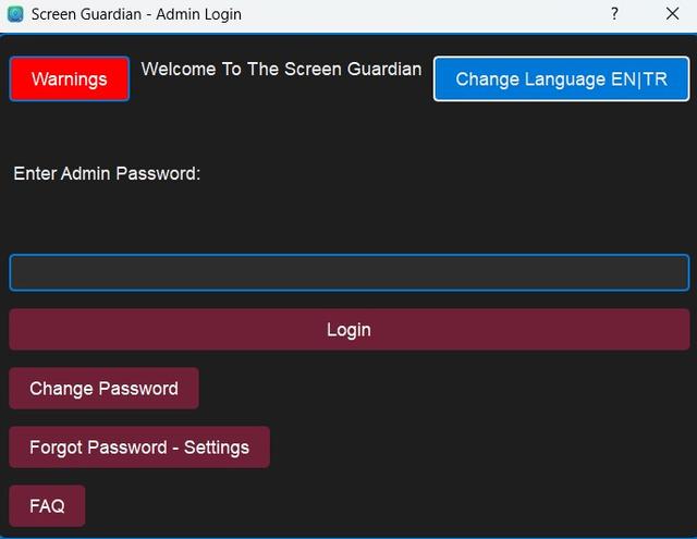 Screen Guardian – Desktop Screen Time Monitor & Lock Application